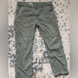 Carhartt Green Cargo Cotton Blend Tapered Leg